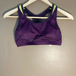 New Balance purple  yellow race back sport bra